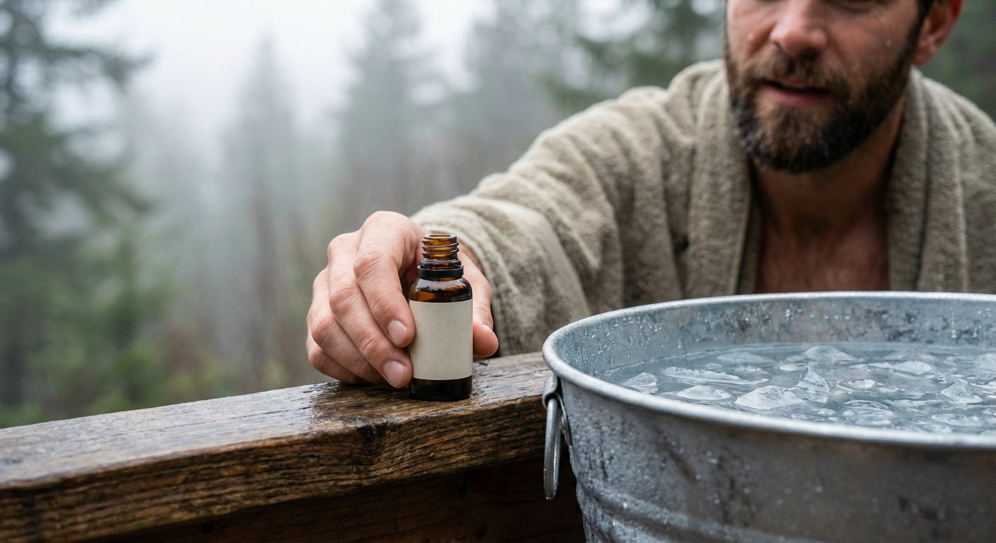 Facial oil for men who take regular cold plunges