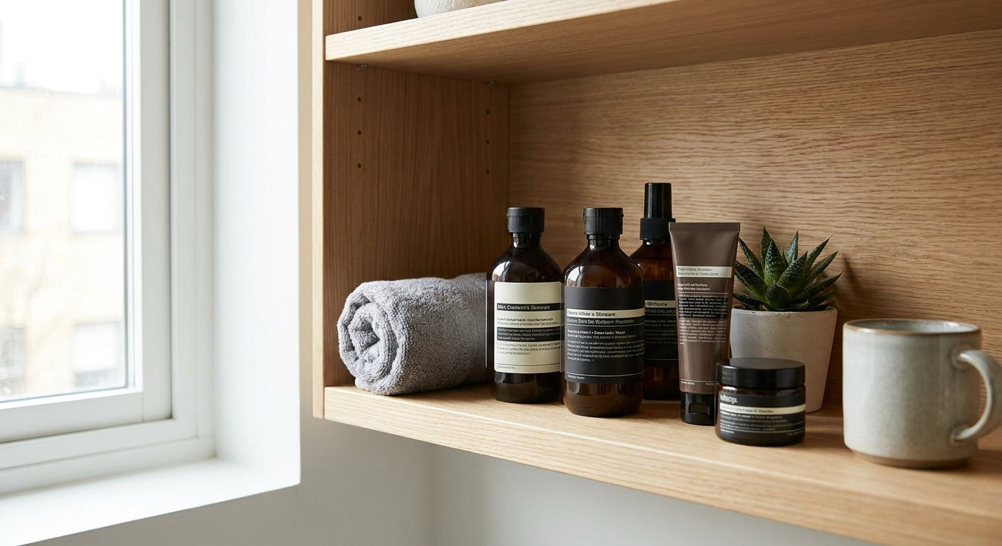 Skincare set for men moving into their first apartment