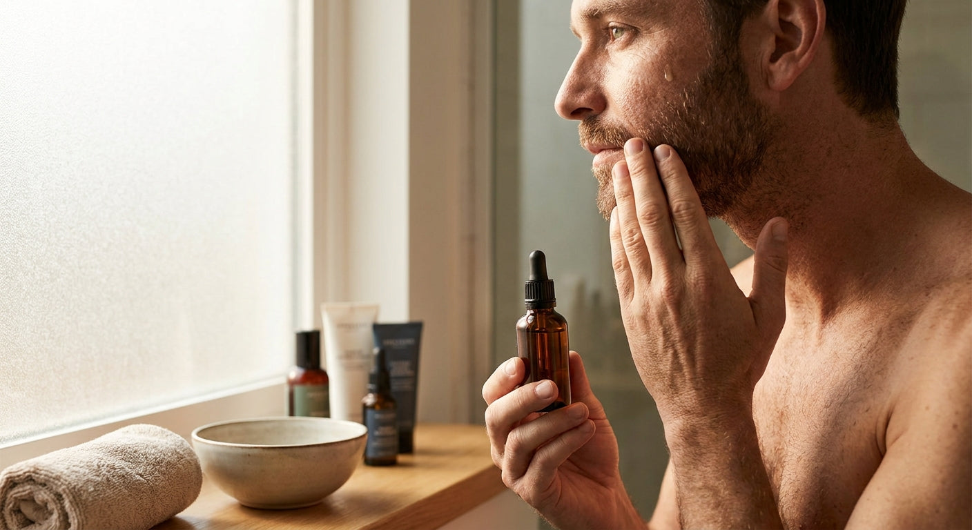 Facial serum for men self-conscious about old acne scars